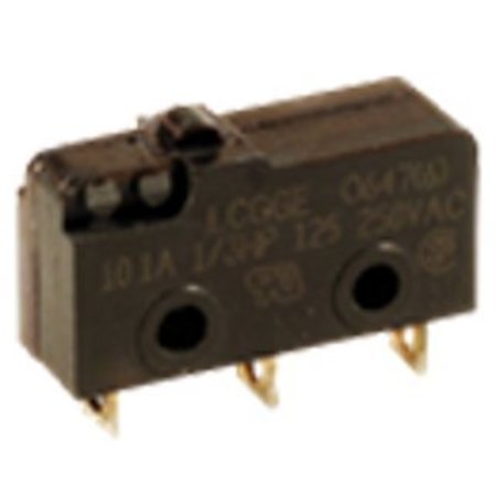 C&K COMPONENTS Snap Acting/Limit Switch, Spdt, Momentary, 1A, 30Vdc, 11.28Mm, Solder Terminal, Lever, Low Force LCGGX1T25EC